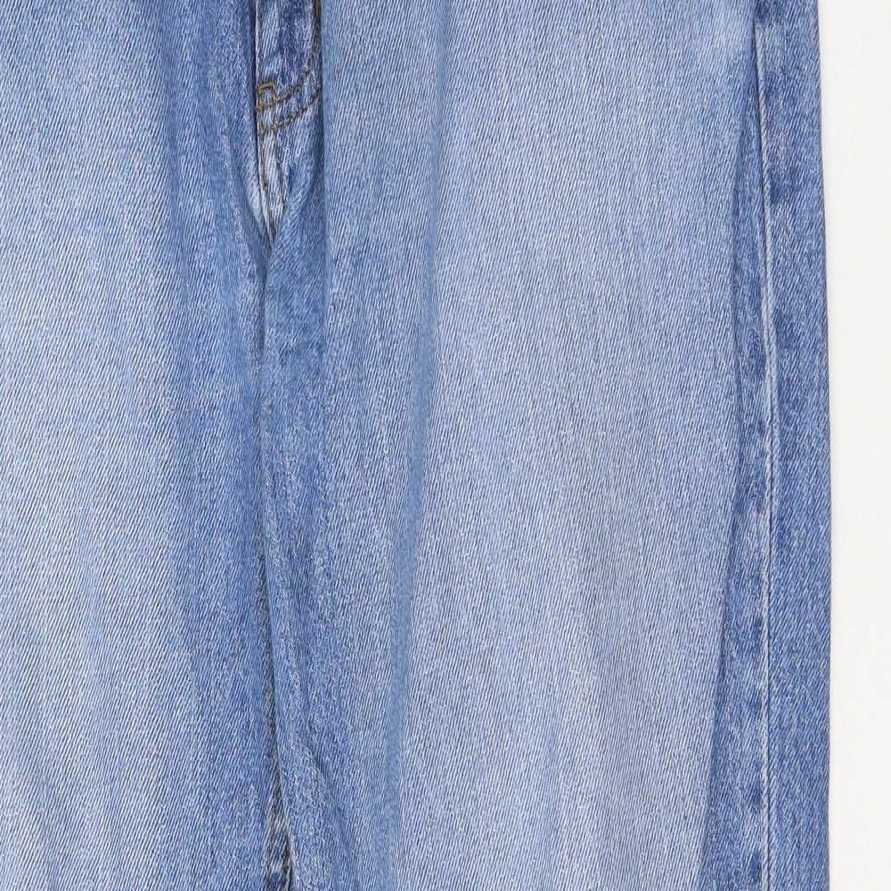 F&F Mens Blue  Cotton Straight Jeans Size 38 L32 in Regular