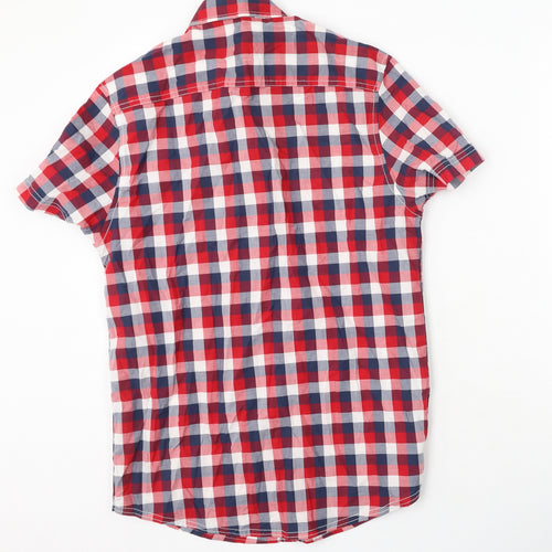 Cedar Wood State Mens Red Plaid Cotton  Button-Up Size XS Collared