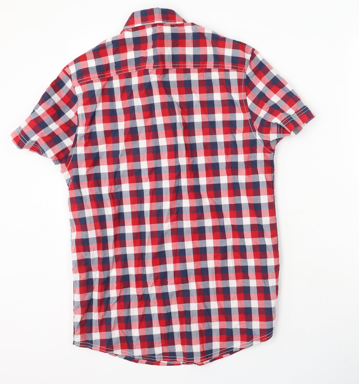 Cedar Wood State Mens Red Plaid Cotton  Button-Up Size XS Collared