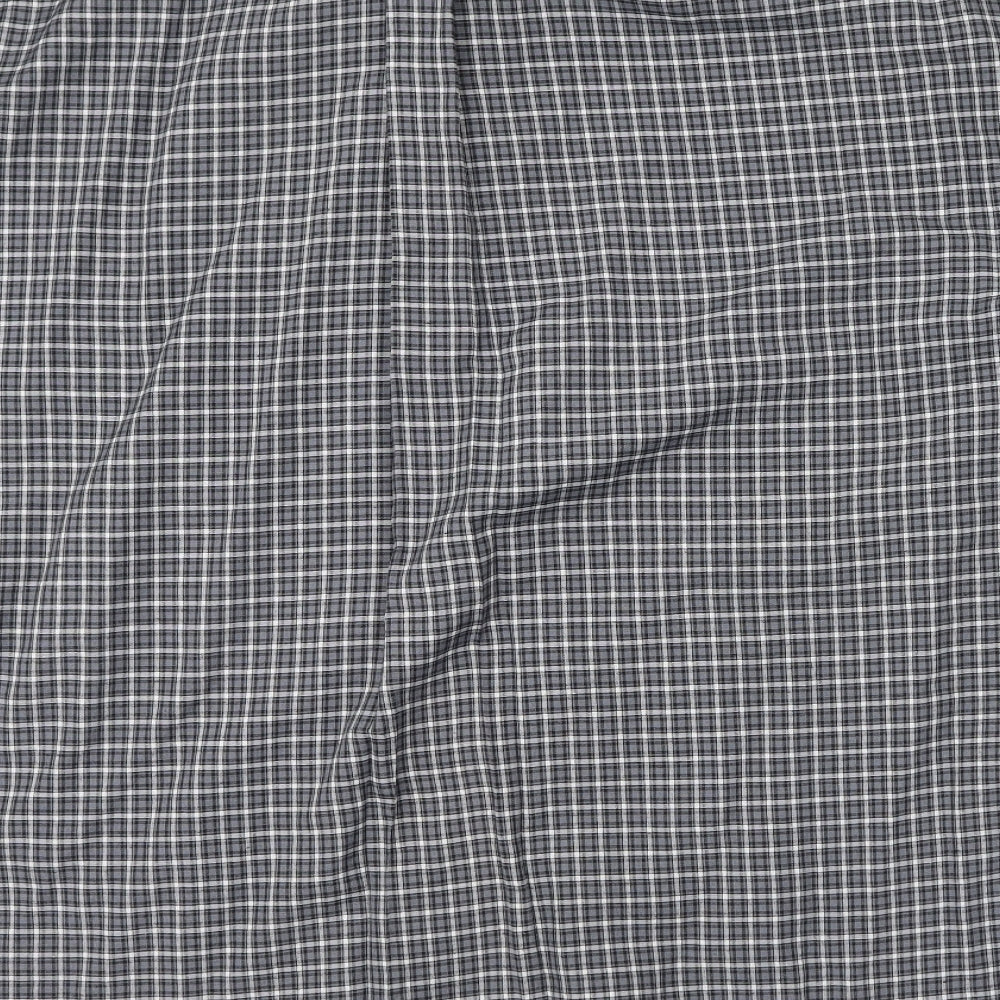 Jordan Sport Mens Grey Plaid Cotton  Button-Up Size XL Collared