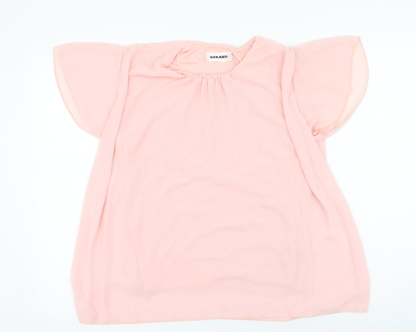 Gerard Womens Pink  Polyester Basic Blouse Size S Round Neck