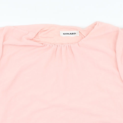Gerard Womens Pink  Polyester Basic Blouse Size S Round Neck
