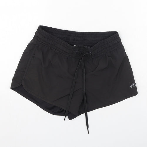 H&M Womens Black  Polyester Sweat Shorts Size 6 L4 in Regular