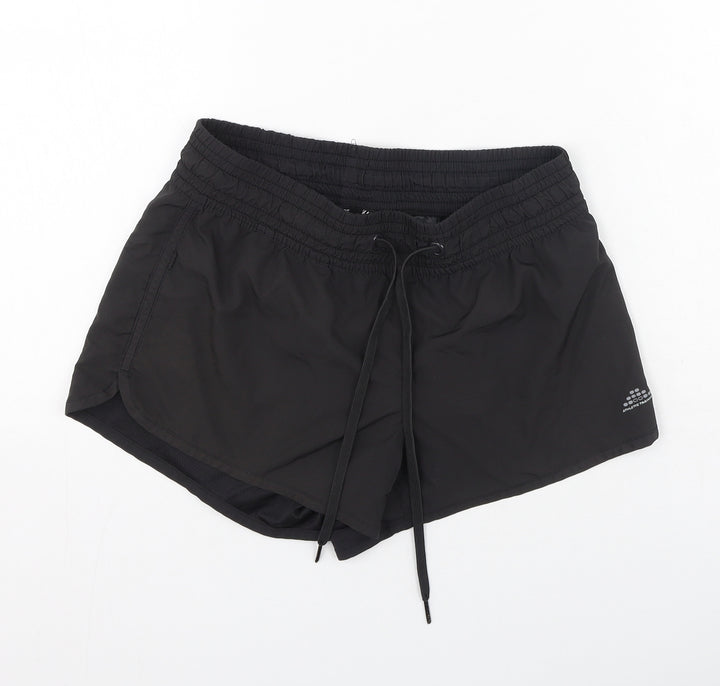 H&M Womens Black Polyester Sweat Shorts Size 6 L4 in Regular