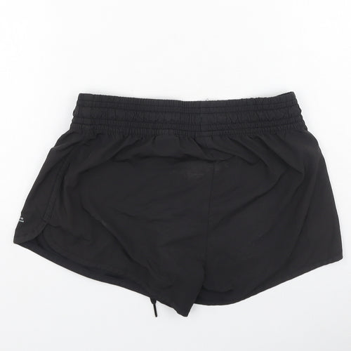H&M Womens Black  Polyester Sweat Shorts Size 6 L4 in Regular
