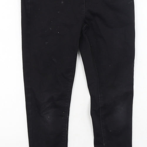 Preworn Girls Black  Cotton Skinny Jeans Size 10 Years  Regular