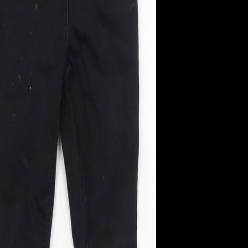 Preworn Girls Black  Cotton Skinny Jeans Size 10 Years  Regular