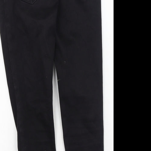 Preworn Girls Black  Cotton Skinny Jeans Size 10 Years  Regular