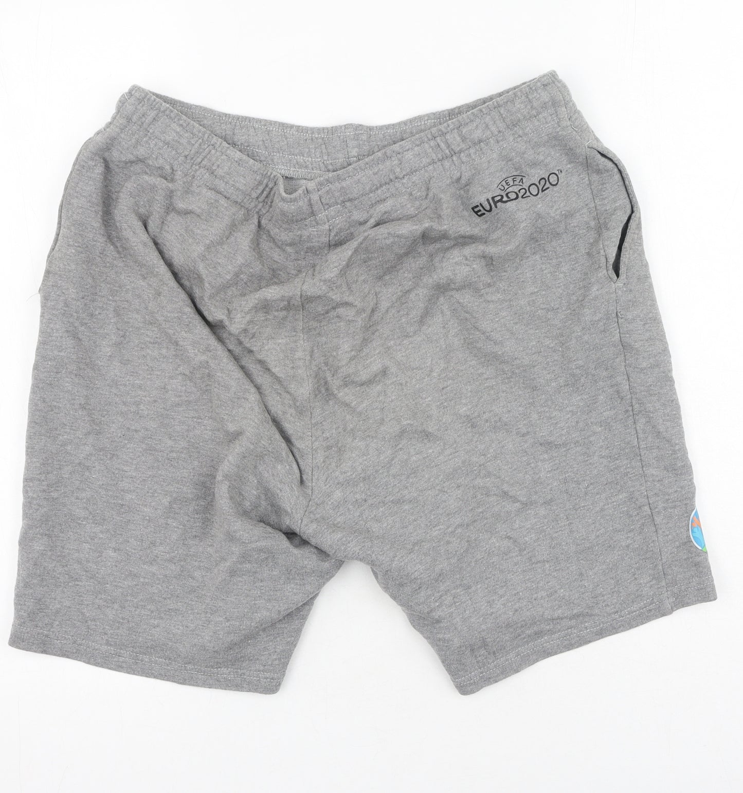 Euro Mens Grey  Cotton Sweat Shorts Size M L6 in Regular