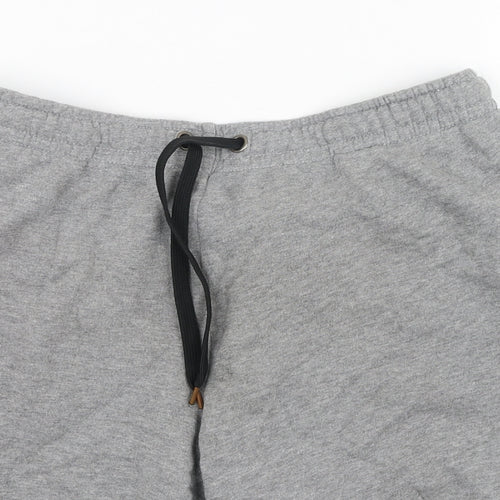 Euro Mens Grey  Cotton Sweat Shorts Size M L6 in Regular