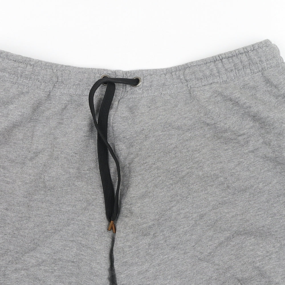 Euro Mens Grey  Cotton Sweat Shorts Size M L6 in Regular