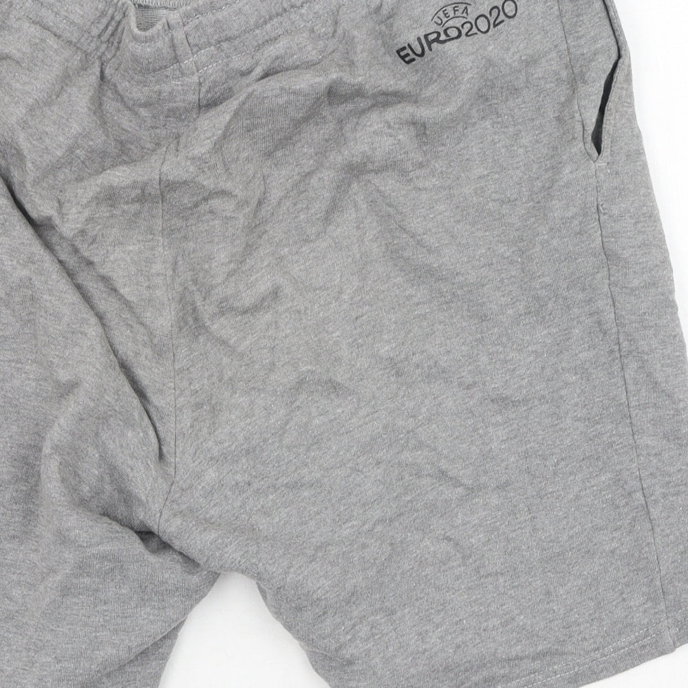 Euro Mens Grey  Cotton Sweat Shorts Size M L6 in Regular
