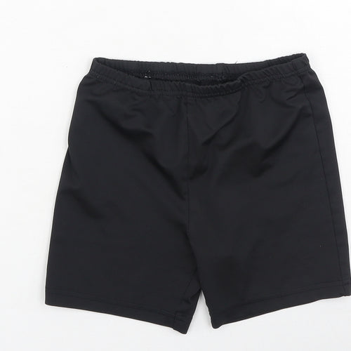 Preworn Boys Black  Polyester Sweat Shorts Size 8-9 Years  Regular