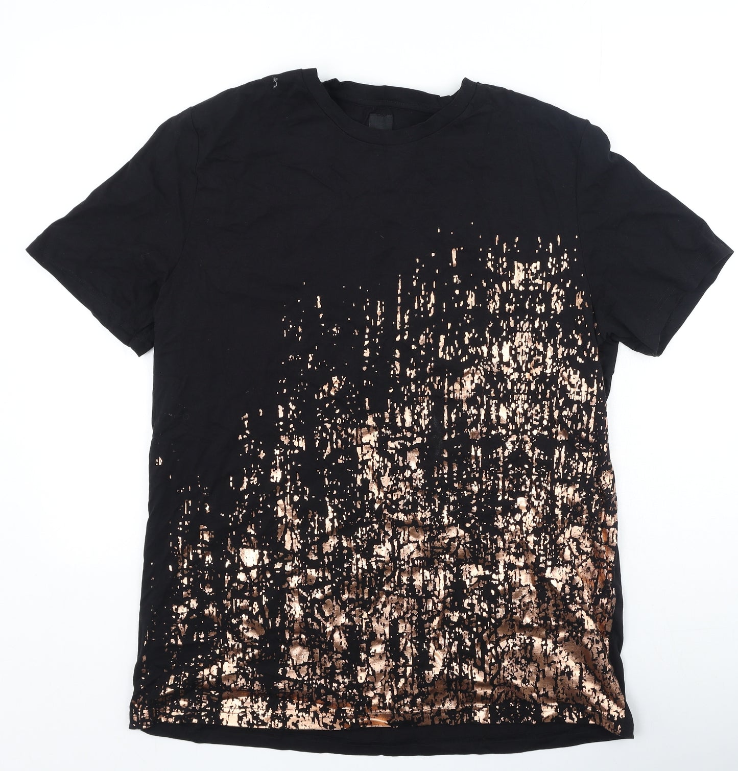 River Island  Womens Black  100% Cotton Basic T-Shirt Size XL Round Neck