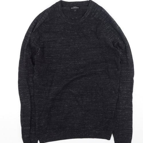 NEXT Mens Grey Round Neck  Cotton Pullover Jumper Size XS
