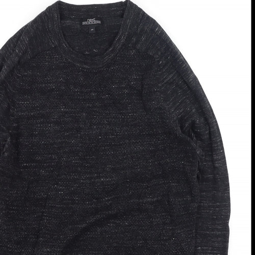 NEXT Mens Grey Round Neck  Cotton Pullover Jumper Size XS