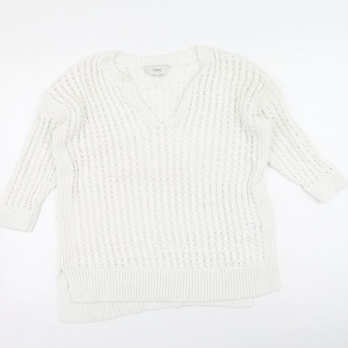 NEXT Womens Ivory  Cotton Pullover Sweatshirt Size 12