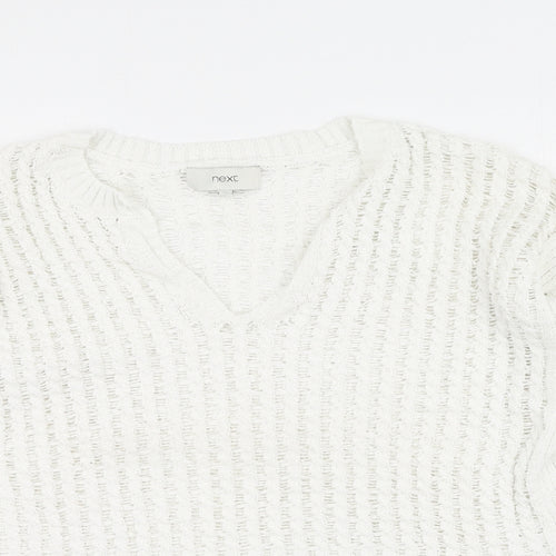 NEXT Womens Ivory  Cotton Pullover Sweatshirt Size 12
