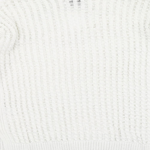 NEXT Womens Ivory  Cotton Pullover Sweatshirt Size 12