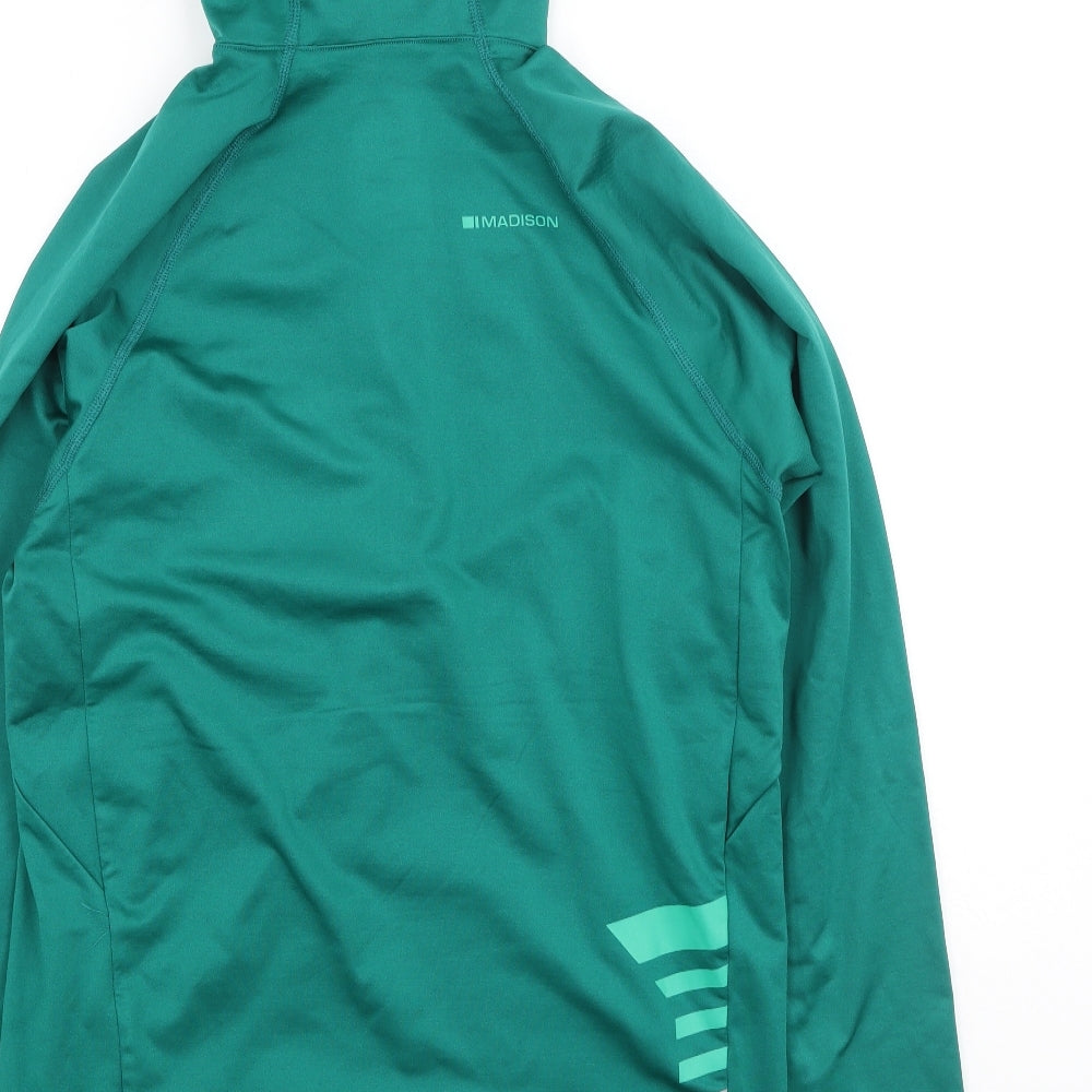 Madison Mens Green  Polyester Pullover Hoodie Size S