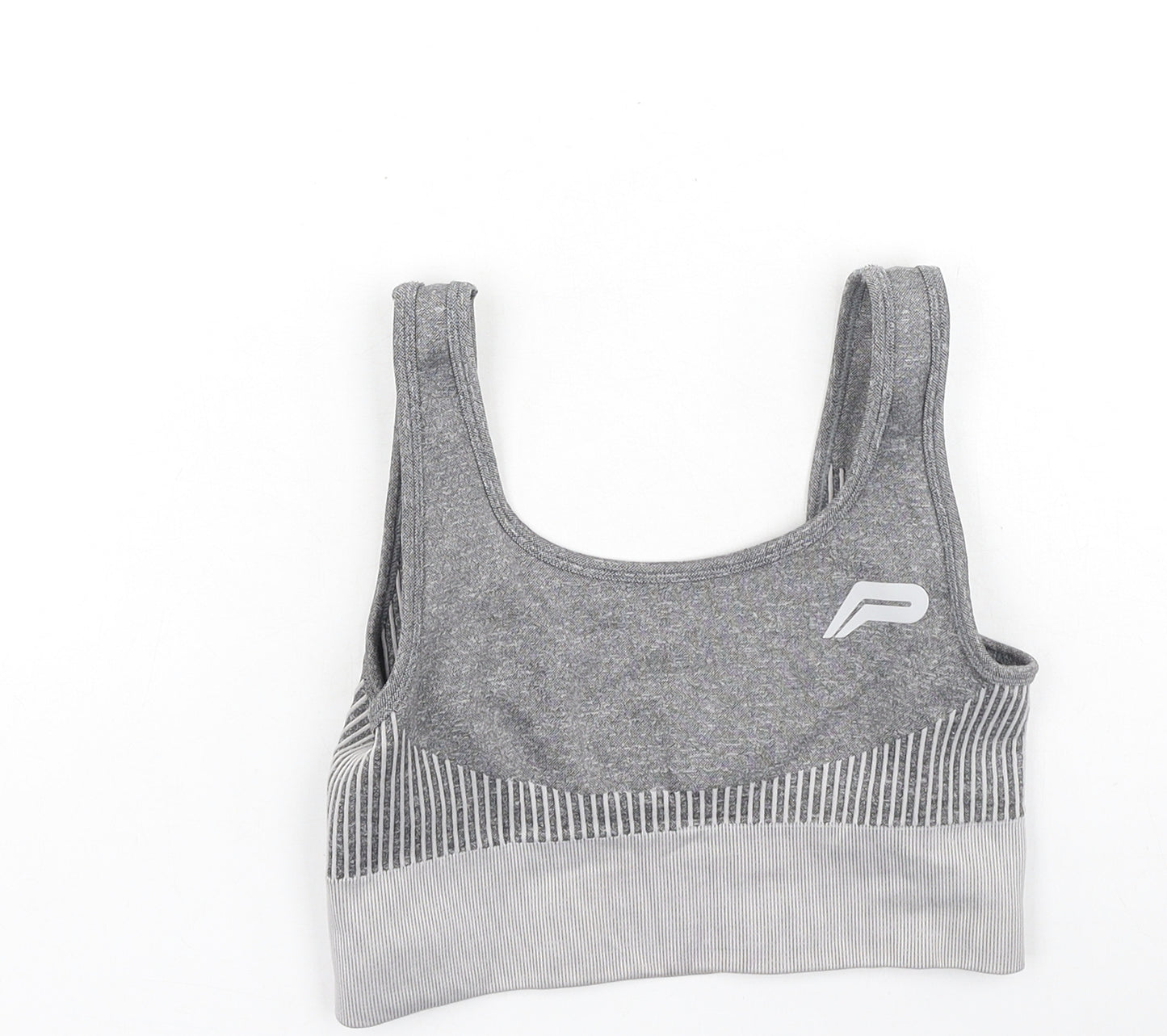pure fitness Womens Grey  Polyester Cropped Tank Size S Round Neck