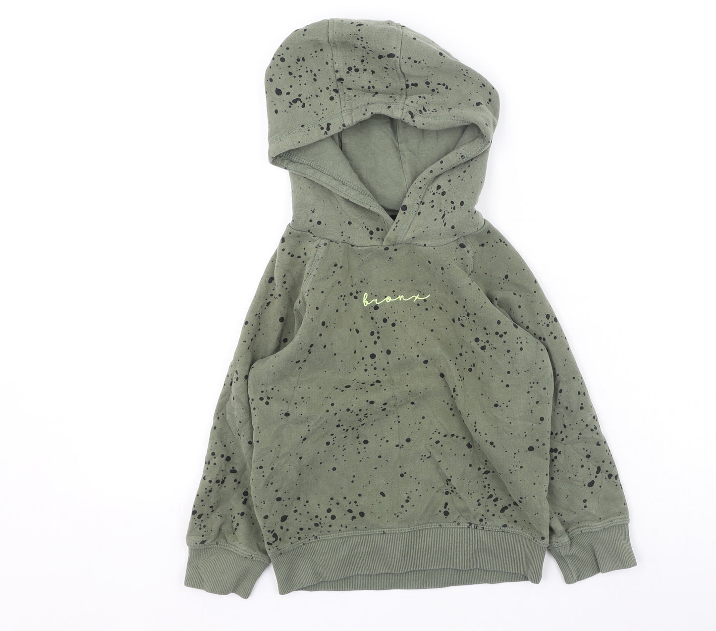 urban debt Boys Green  Cotton Pullover Hoodie Size 4 Years