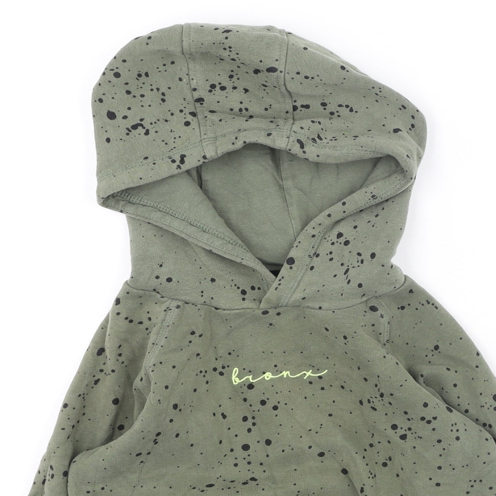 urban debt Boys Green  Cotton Pullover Hoodie Size 4 Years