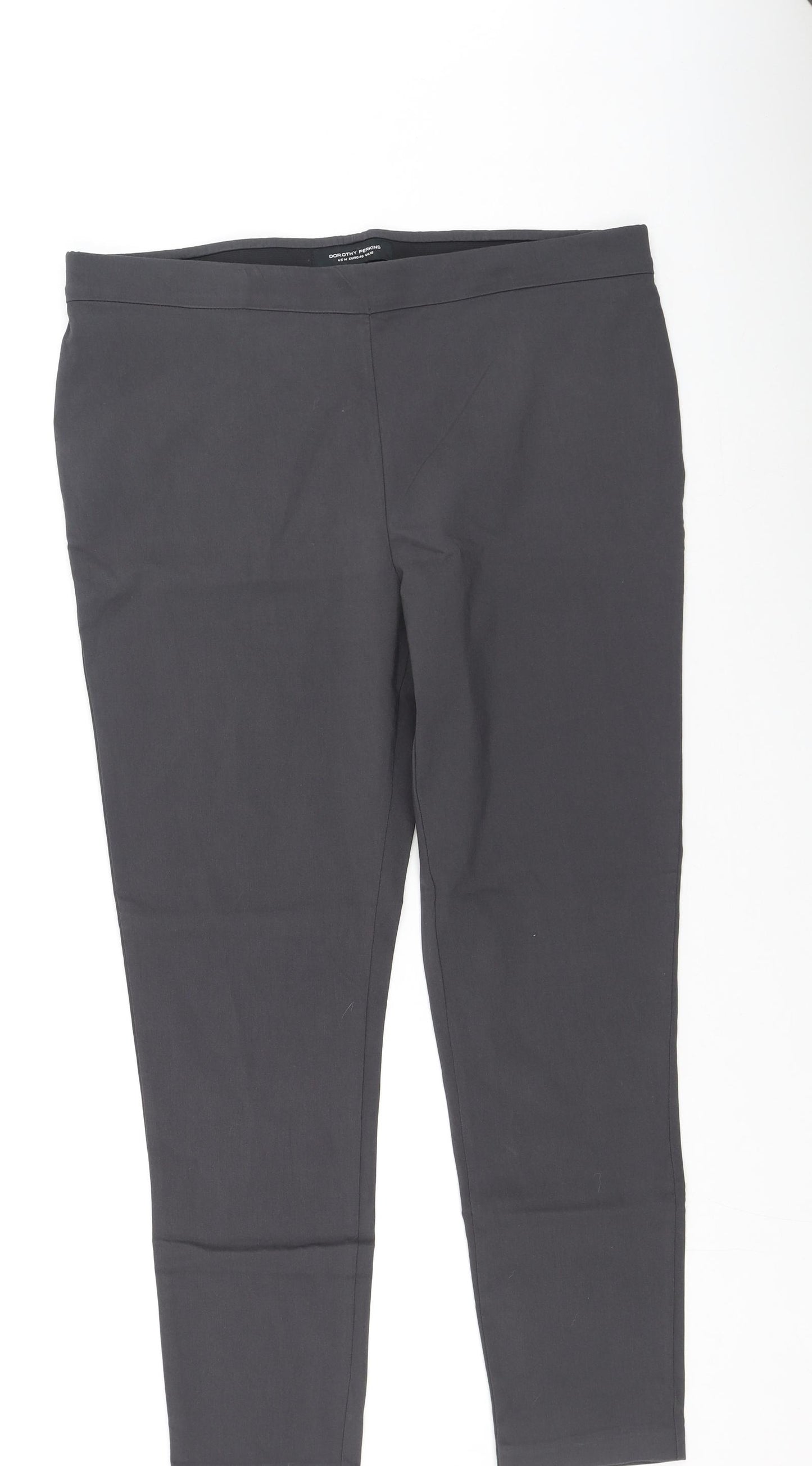 Dorothy Perkins Womens Grey  Polyester Trousers  Size 18 L27 in Regular