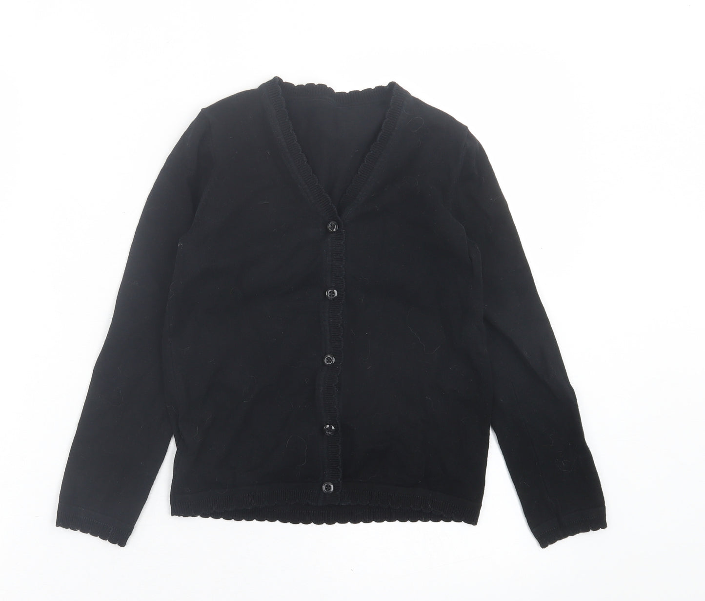 matala n Girls Black V-Neck  Cotton Cardigan Jumper Size 10 Years  Button - School Wear