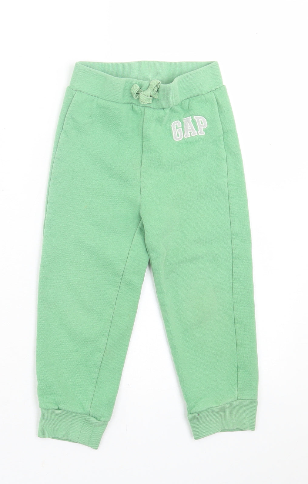 Gap Girls Green  Cotton Jogger Trousers Size 3 Years  Regular Tie