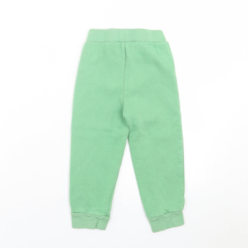 Gap Girls Green  Cotton Jogger Trousers Size 3 Years  Regular Tie