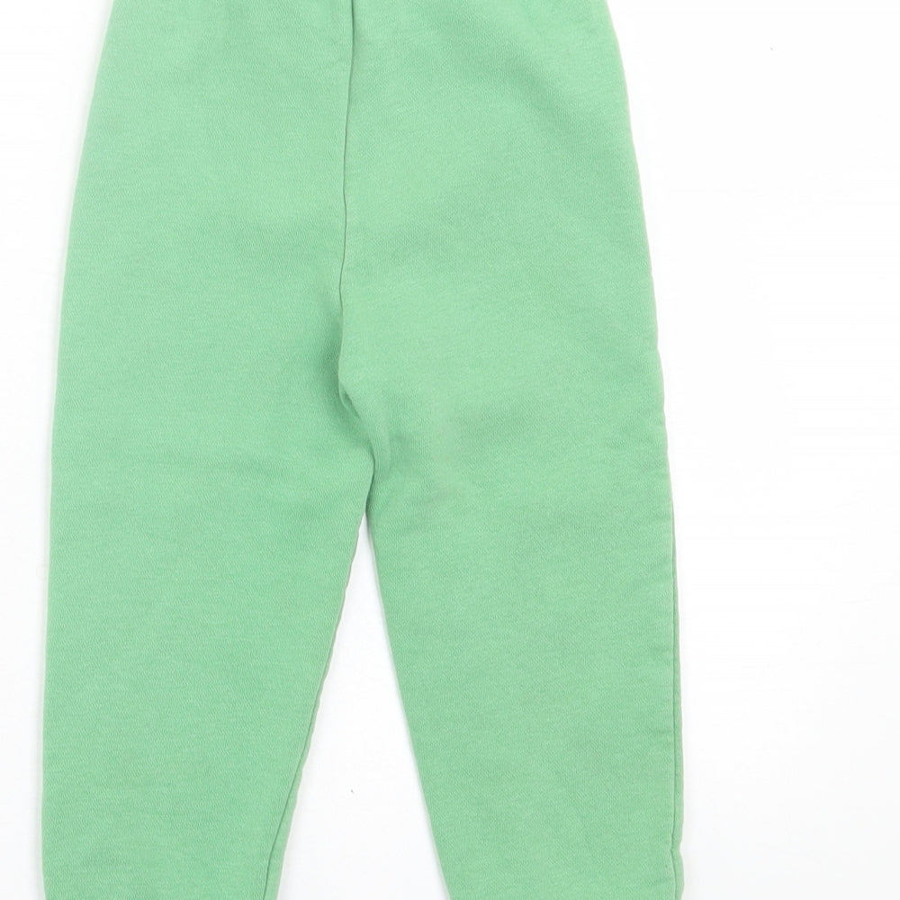 Gap Girls Green  Cotton Jogger Trousers Size 3 Years  Regular Tie