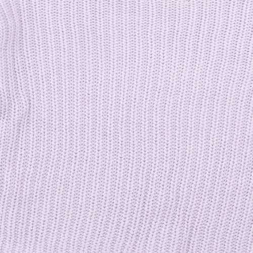 Only Womens Purple Crew Neck  Acrylic Pullover Jumper Size S