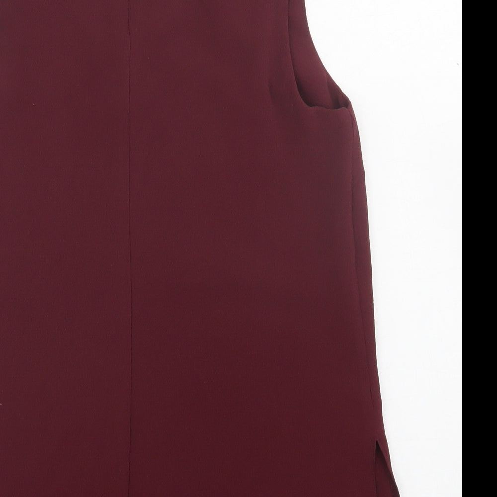 New Look Womens Red  Polyester Basic Tank Size 6 Halter