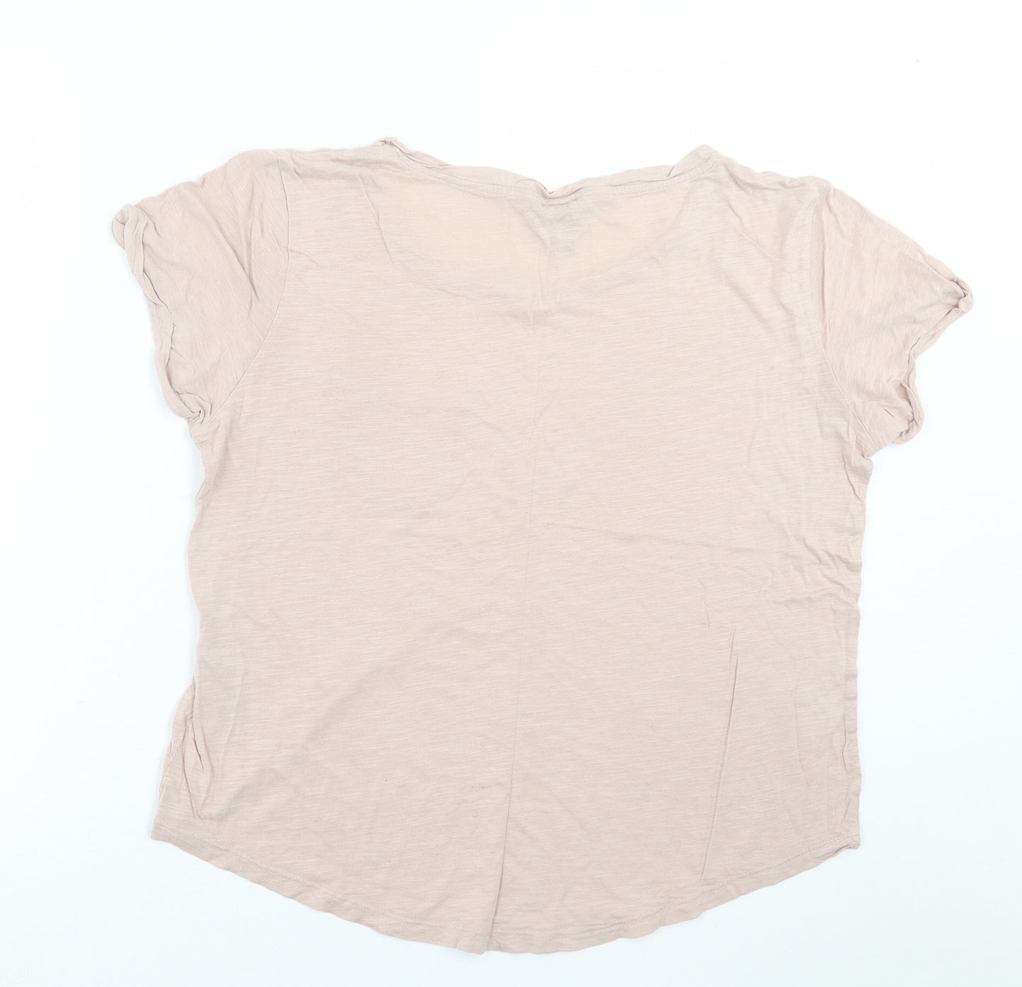H&M Womens Pink  Cotton Basic T-Shirt Size M Crew Neck