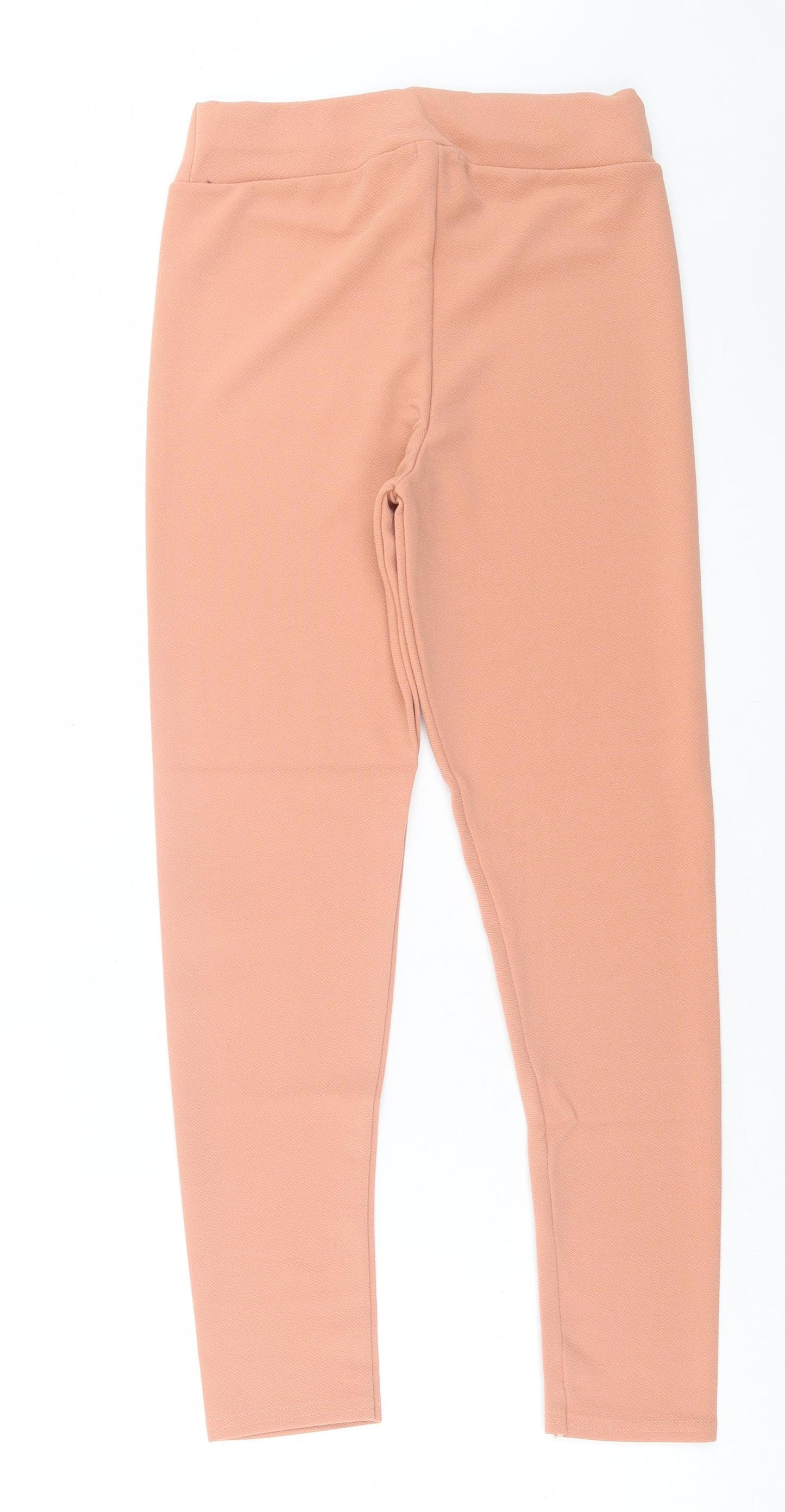 Boohoo Womens Pink  Polyester Capri Trousers Size 8 L26 in Regular