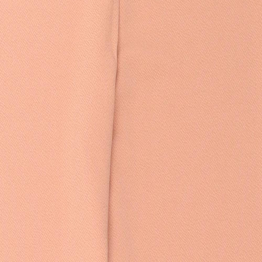 Boohoo Womens Pink  Polyester Capri Trousers Size 8 L26 in Regular