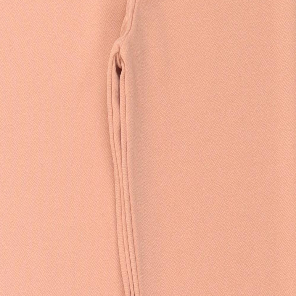 Boohoo Womens Pink  Polyester Capri Trousers Size 8 L26 in Regular