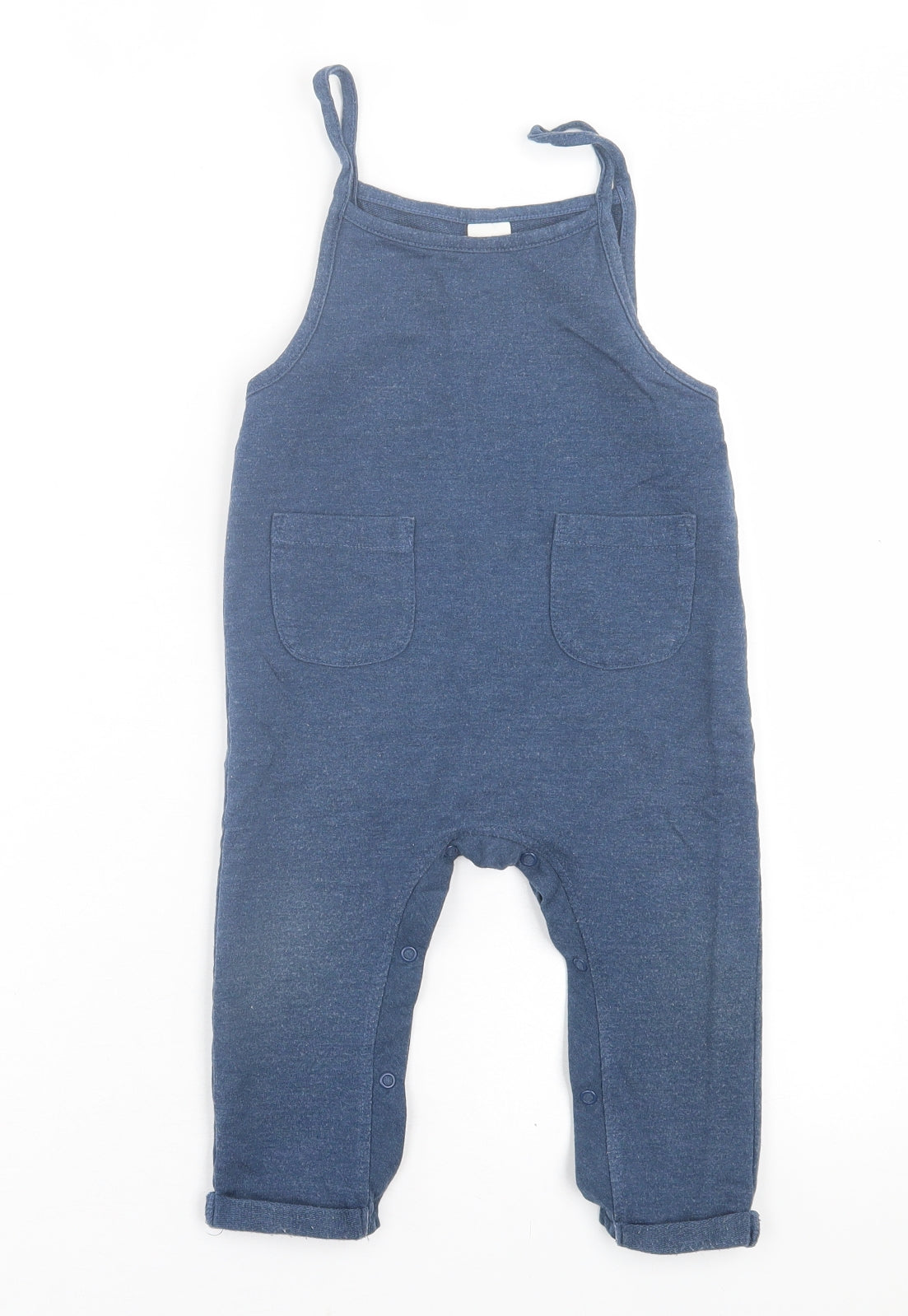 NEXT Girls Blue  Cotton Playsuit One-Piece Size 2 Years  Button