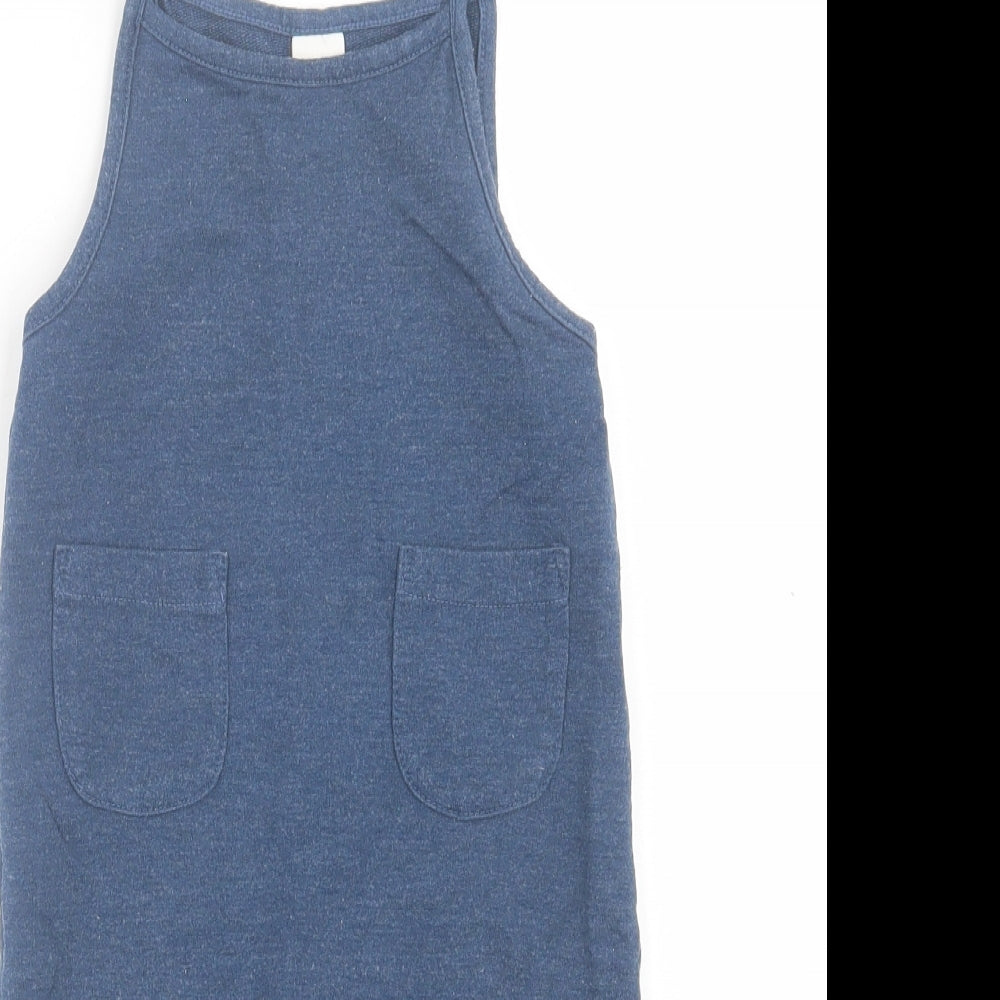 NEXT Girls Blue  Cotton Playsuit One-Piece Size 2 Years  Button