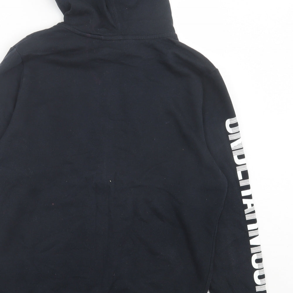 Under armour Mens Black  Cotton Full Zip Hoodie Size M