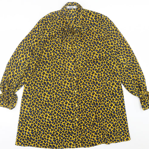 Jubylee  Womens Yellow Animal Print Viscose A-Line  Size S  Halter Tie