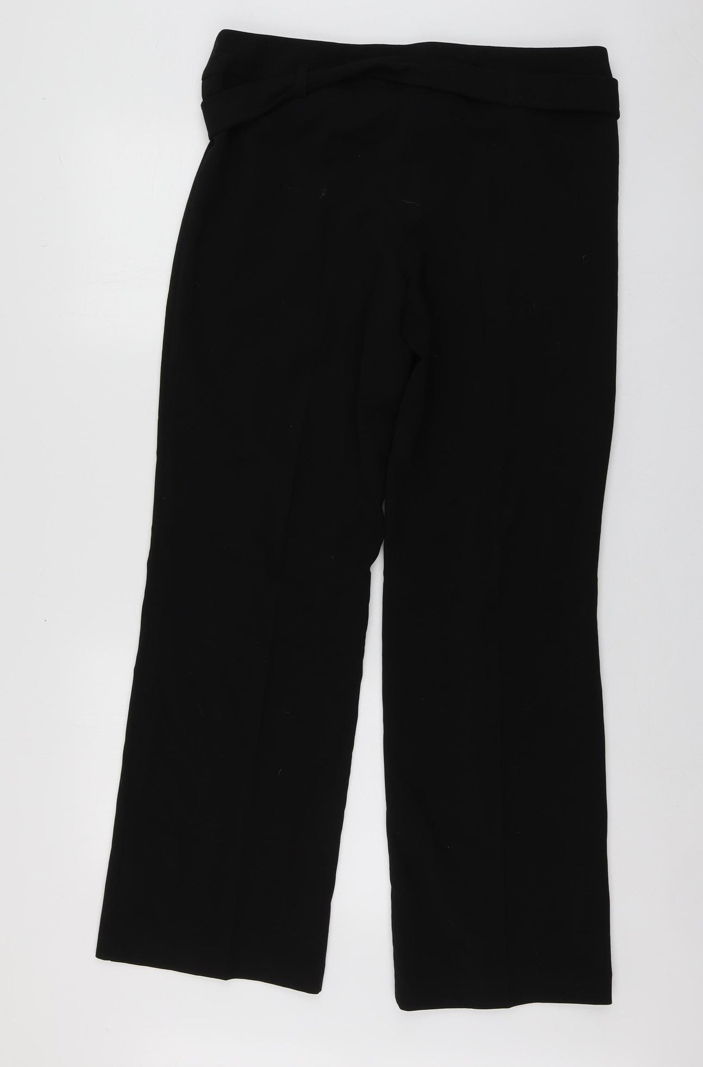 NEXT Womens Black  Polyester Trousers  Size 14 L30 in Regular