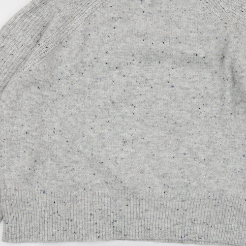 M7S Womens Grey Round Neck  Acrylic Pullover Jumper Size M
