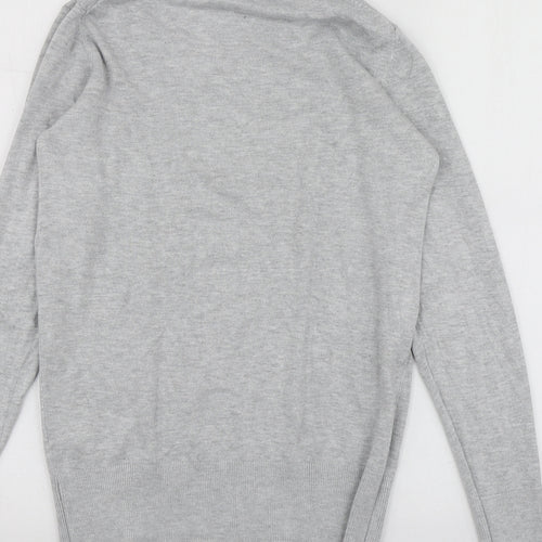 Dunnes Stores Womens Grey Roll Neck  Viscose Pullover Jumper Size 40