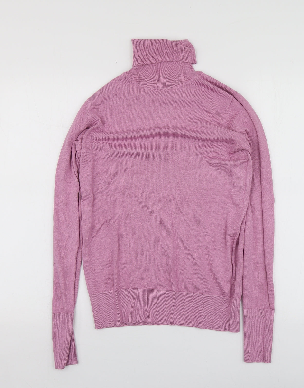Dunnes Stores Womens Pink Roll Neck  Viscose Pullover Jumper Size 40