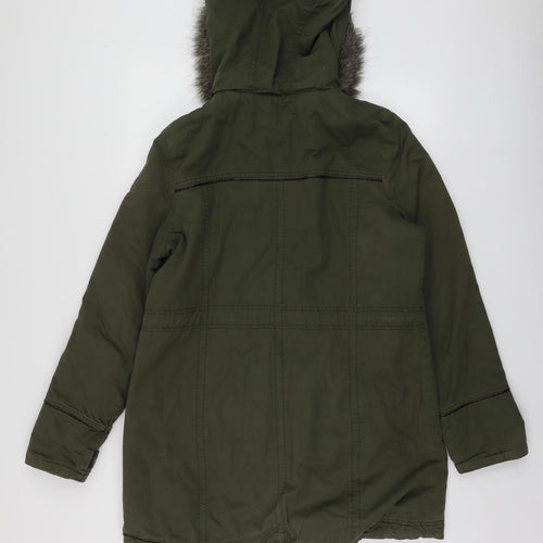 Brave Soul Womens Green   Parka Jacket Size 14
