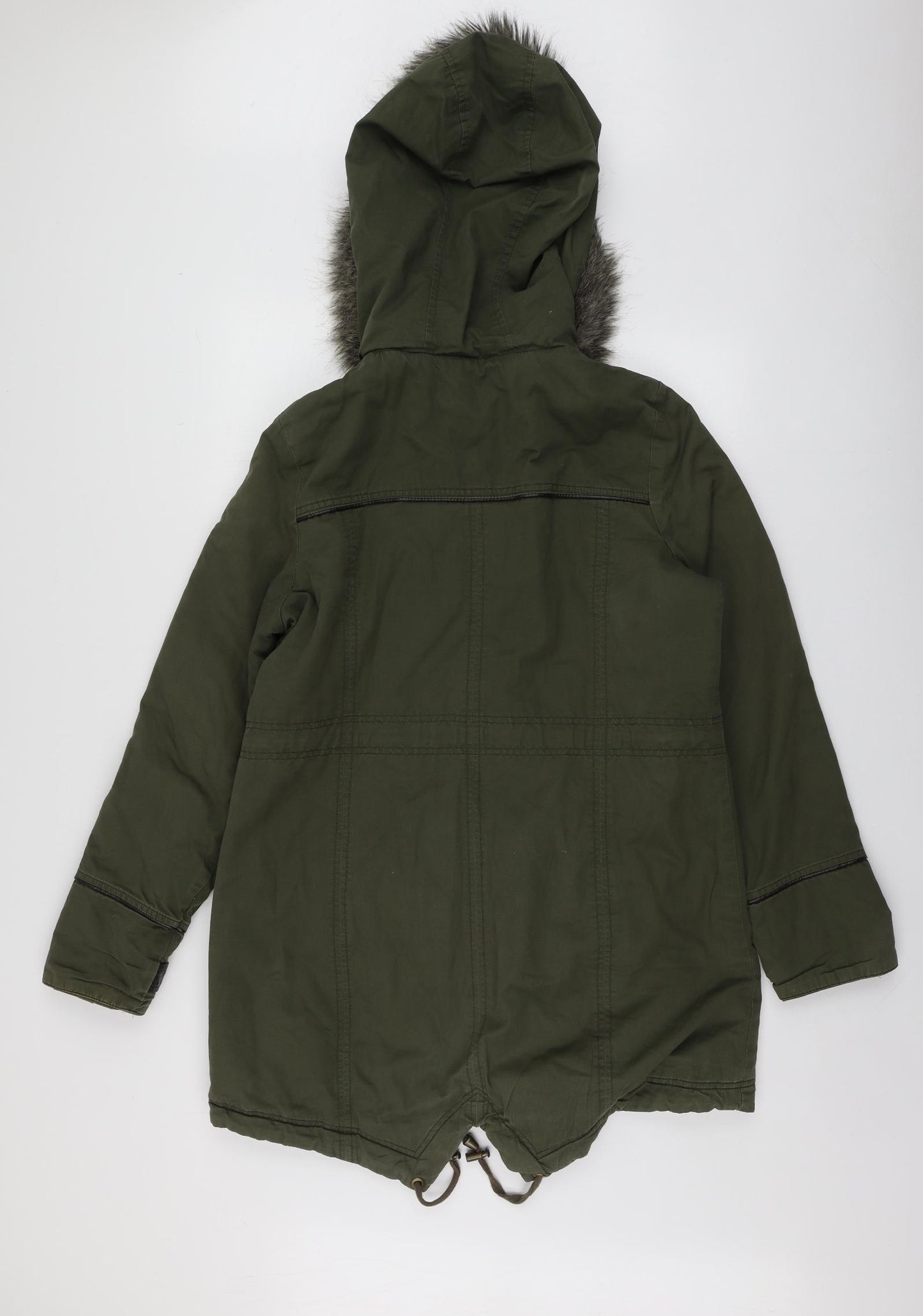 Brave Soul Womens Green   Parka Jacket Size 14