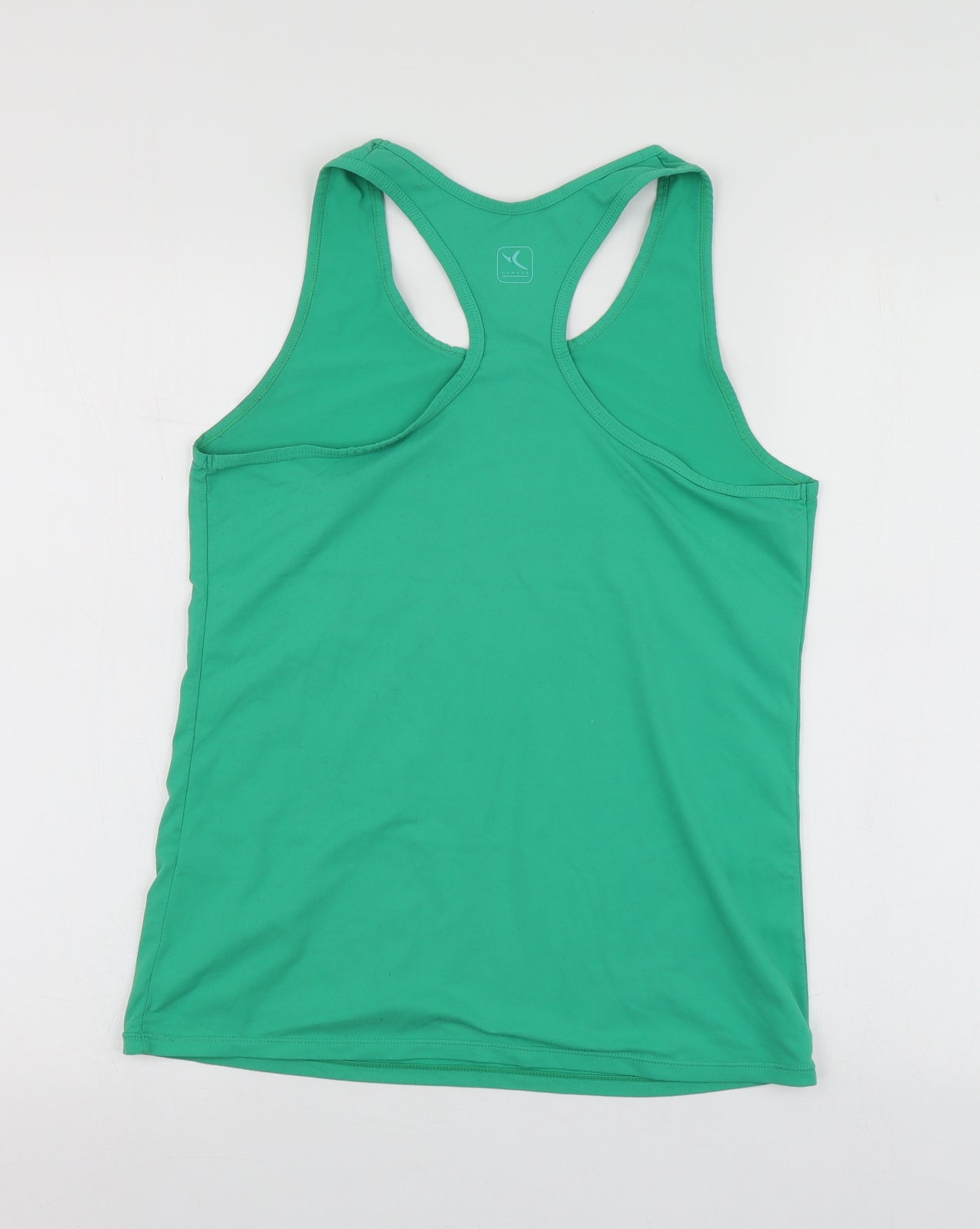 DOMYOS Womens Green  Polyester Basic T-Shirt Size 12 Round Neck