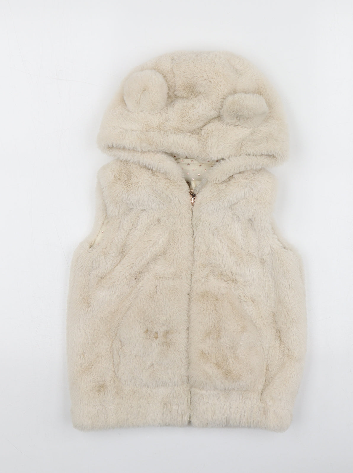 Nutmeg Girls Beige   Gilet Jacket Size 5-6 Years